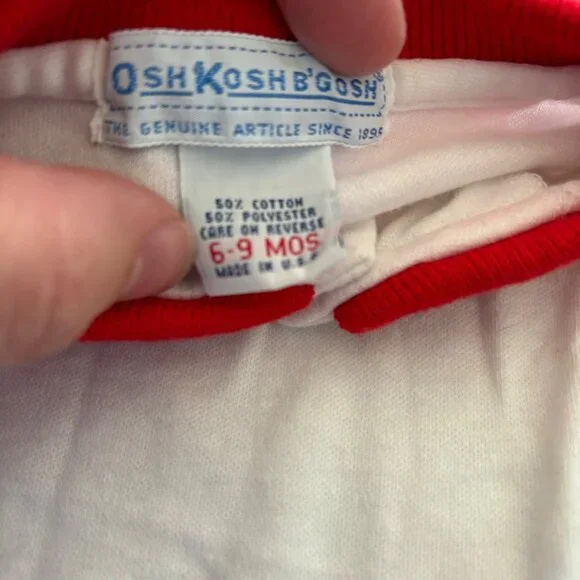 Vintage OshKosh B’Gosh Trains Vestbak Overalls Outfit Size 6-9M - Picture 13 of 13